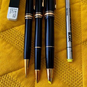 Vintage 14k Gold Mont Blanc Meisterstuck Pen Set